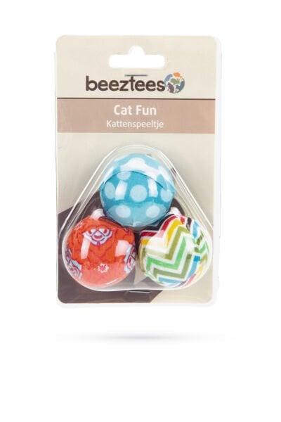 Beeztees Bolinas Kumaş Top Kedi Oyuncağı 4cm (3 Adet)