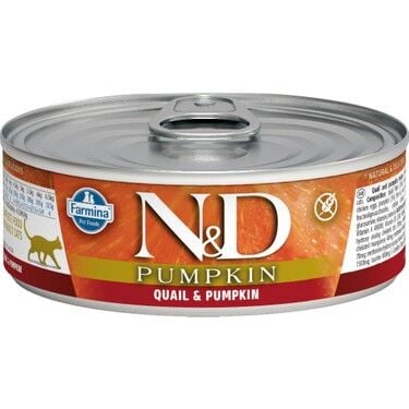 N&D Balkabak Bıldırcınlı Kedi Konservesi 80g 24 Ad