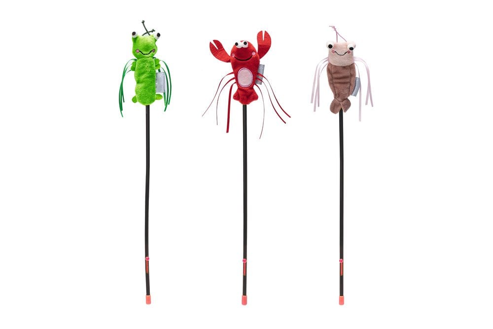 Beeztees Peluş Kurdelalar Oyuncaklı Kedi Oltası 40cm 1 adet