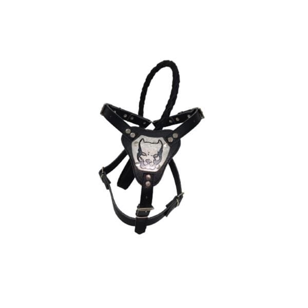 Deri Gladyatör Örgü Uzatmalı Takım Tasma Siyah