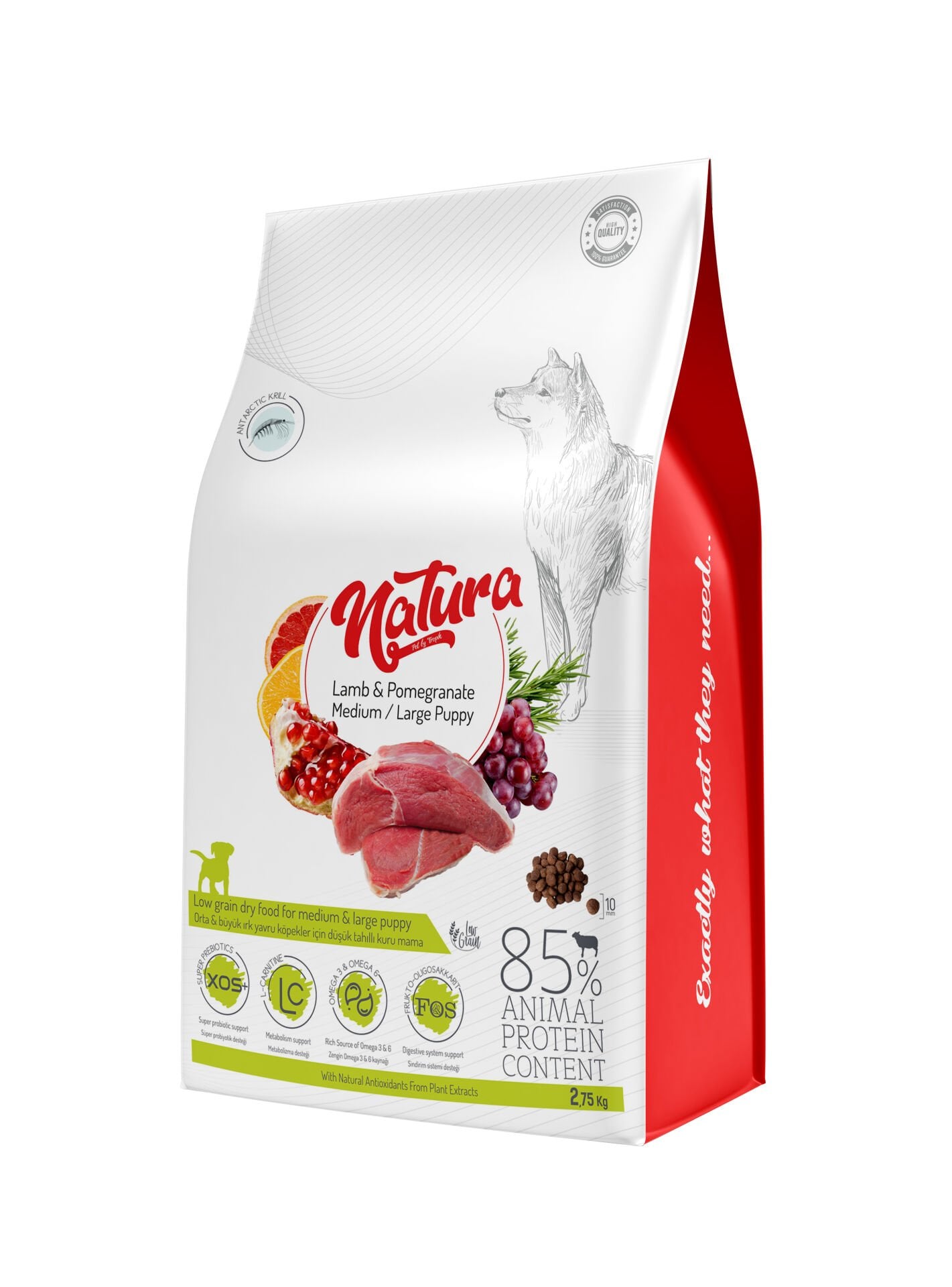 Natura LowGrain Medium Large Puppy Food with Lamb & Pomegranate 2,75kg