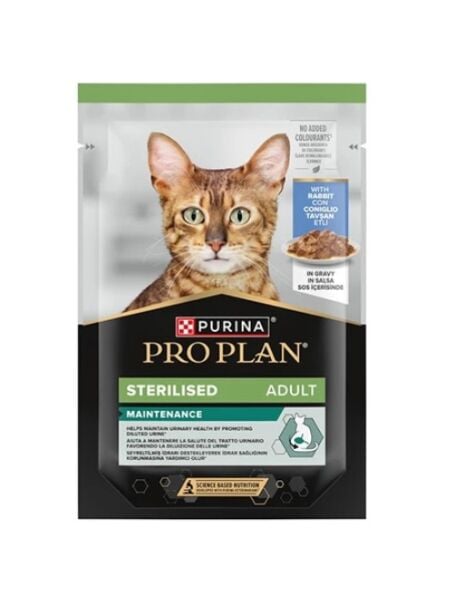 Pro Plan Sterilised Kısırlaştırılmış Kedi Konservesi Tavşanlı 85 g