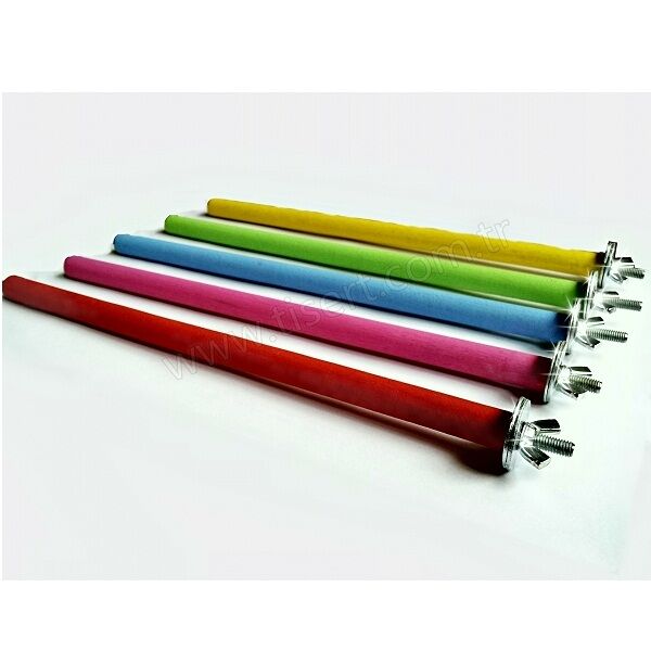 Bıcı Bıcı Renkli Tahta Kuş Tünek 25 cm x 1 cm
