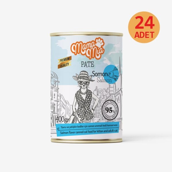 MAMAMİA SOMONLU KEDİ KONSERVESİ 400 GR 24 LÜ