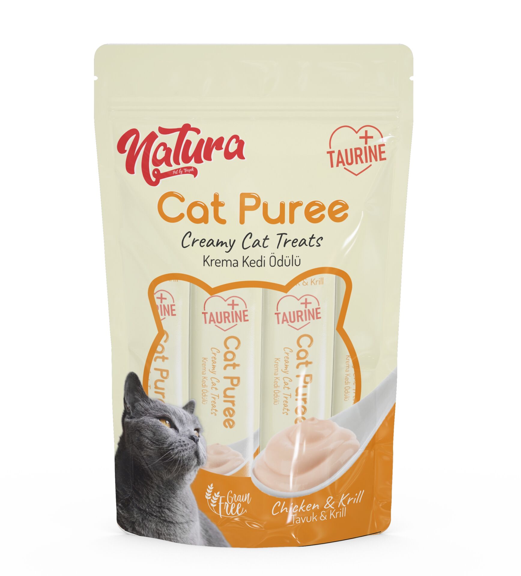 Natura Kedi Püre Kremli Tavuk ve Karides Ödül 5 Adet