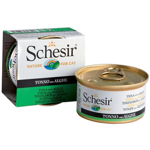 Schesir Jel Ton Balıklı ve Deniz Bitkili Kedi Konservesi 85 gr