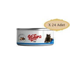 Natura Ton Balığı & Sardalya Et Suyu Pirinçli Kedi Konservesi 70 Gr X 24 Adet