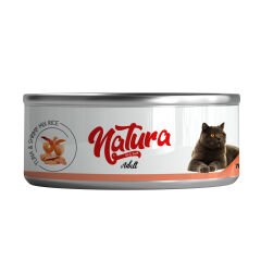 Natura Ton Balığı & Karides, Jöle İçinde Pirinçli Kedi Konservesi 70Gr