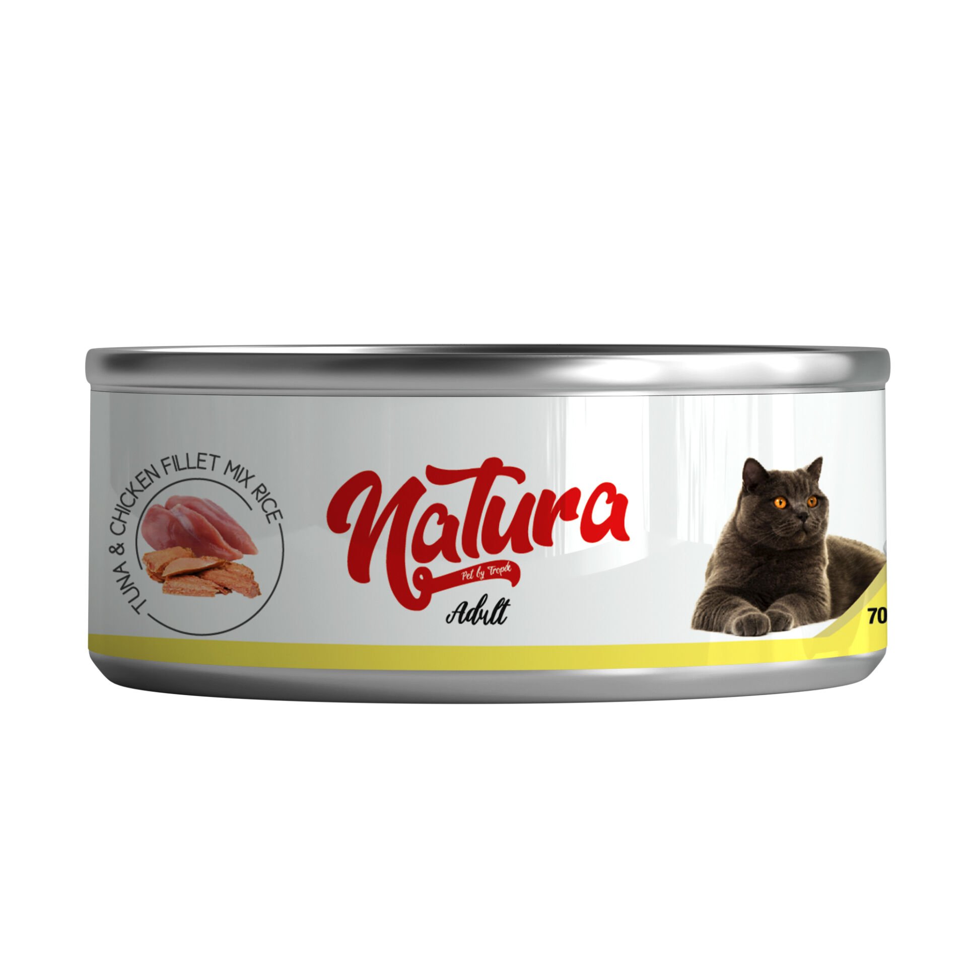 Natura Ton Balığı&Tavuk Fileto, Jöle Pirinçli Kedi Konservesi 70 Gr