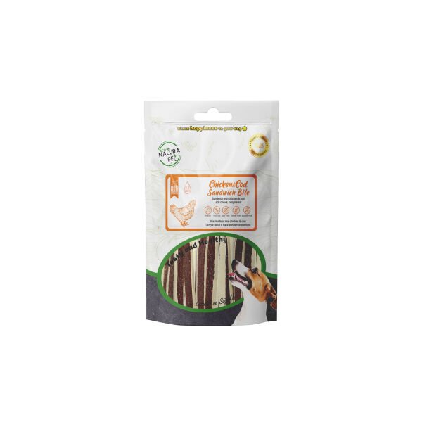 Eco Natura Pet Chicken&Cod Sandwich Tavuklu Sandviç Köpek Ödülü 100Gr