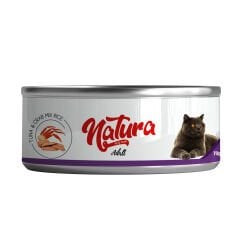 Natura Ton Balığı&Yengeç, Et Suyu İçinde Pirinçli Kedi Konservesi 70Gr