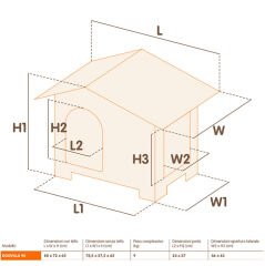 Ferplast Dog Villa 90 Plastik Köpek Kulübesi 88 cm x 72 cm x 65 cm