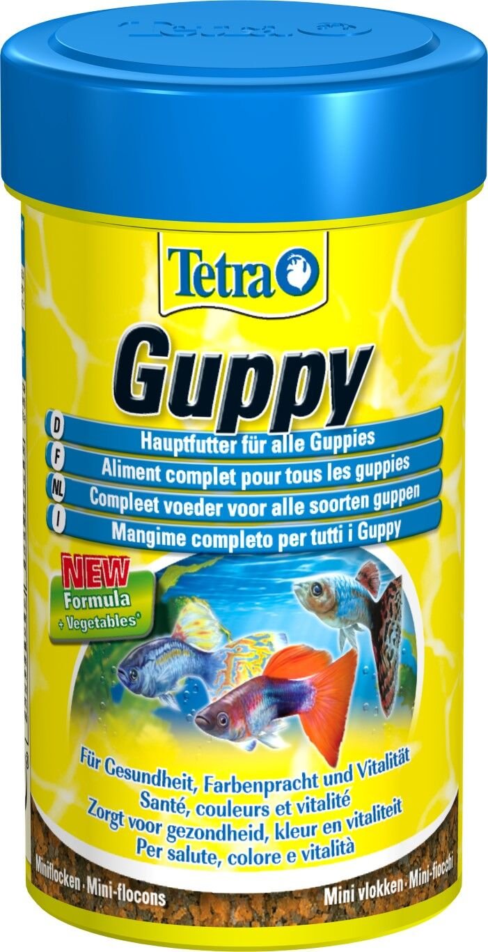 Tetra Guppy Lepistesler için Pul Balık Yemi 100 ml