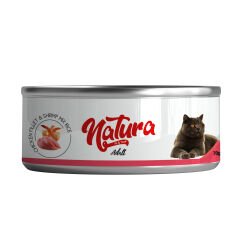 Natura Tavuk Fileto&Karides Jöle İçinde Pirinçli Kedi Konservesi 70Gr