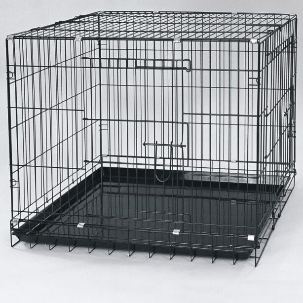 Dayang Köpek Kafesi 93 cm x 56,5 cm x 63,5 cm Siyah
