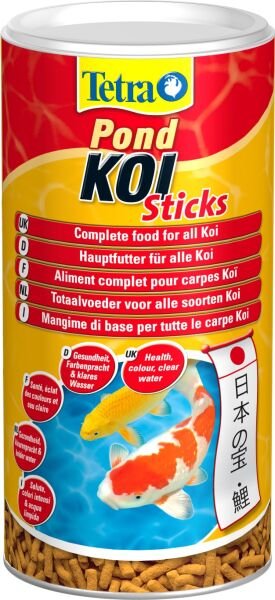 Tetra Pond Koi Sticks Kırmızı Havuz Balıkları için Çubuk Yem 1 lt