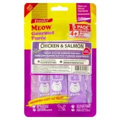 Freshy Meow Gurme Pure Tavuklu Somonlu Kedi Çimli 60Gr 5Li Paket