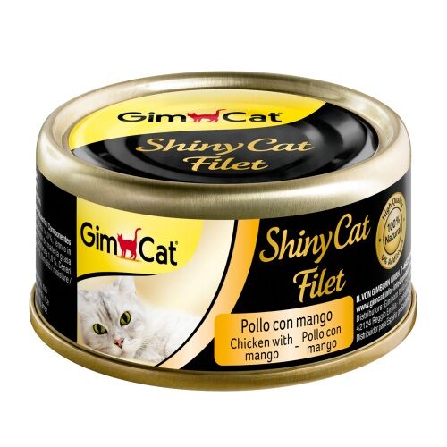 Gimcat Shinycat Kıyılmış Tavuklu ve Mangolu Fileto Kedi Konservesi 70 gr