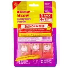 Freshy Meow Gurme Pure Somon Balıklı ve Dana Etli 60Gr 5Li Paket
