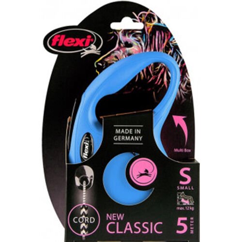 Flexi New Classic İpli Small Otomatik Gezdirme 5 Mtr Mavi