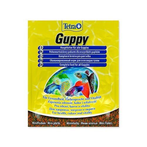 Tetra Guppy Lepistes Balıkları için Pul Yem 12 gr