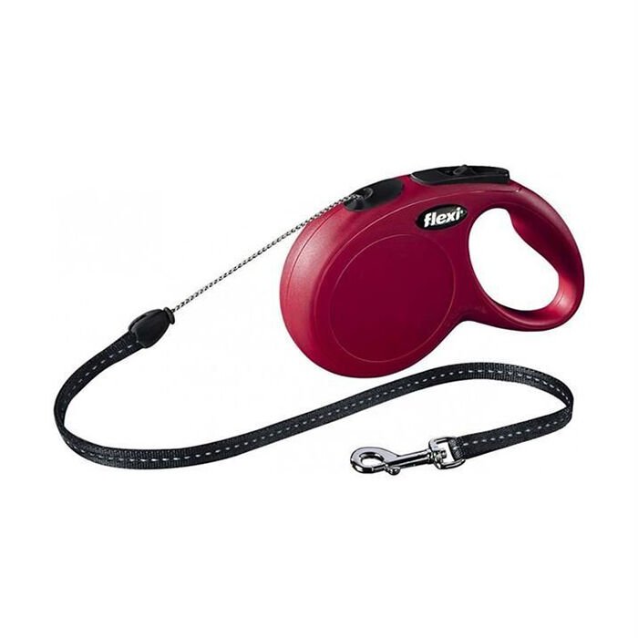 Flexi New Classic İpli Small Otomatik Gezdirme 5 Mtr Kırmızı