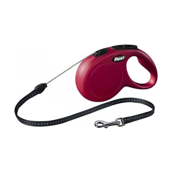 Flexi New Classic İpli Small Otomatik Gezdirme 5 Mtr Kırmızı