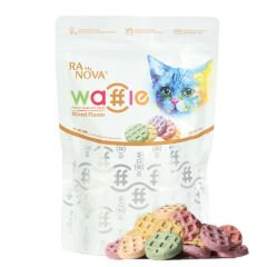 Ranova Kediler için Dondurularak Kurutulmuş Etli Waffle 60g Karışık Lezzet