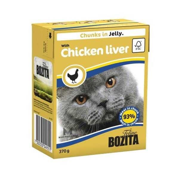 Bozita Chunks İn Jelly With Chicken Liver Kedi Maması 370 Gr