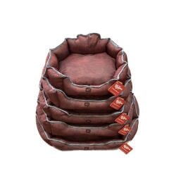 Natura XL Boy Koltuk Yatak Bordo Gri Ekose