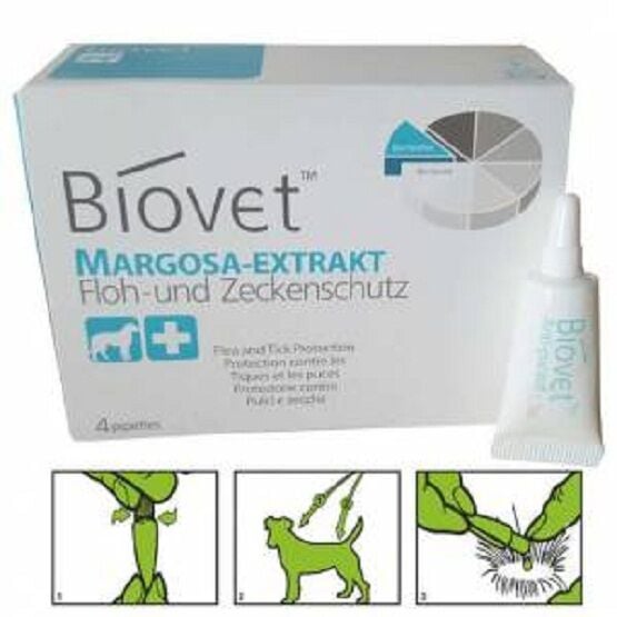 Biovet Bitkisel Büyük Boy Köpek Pire Kene Damlası 4 lü