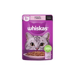 Whiskas Pouch Sos İçinde Somonlu Yetişkin Kedi Konservesi 85gr