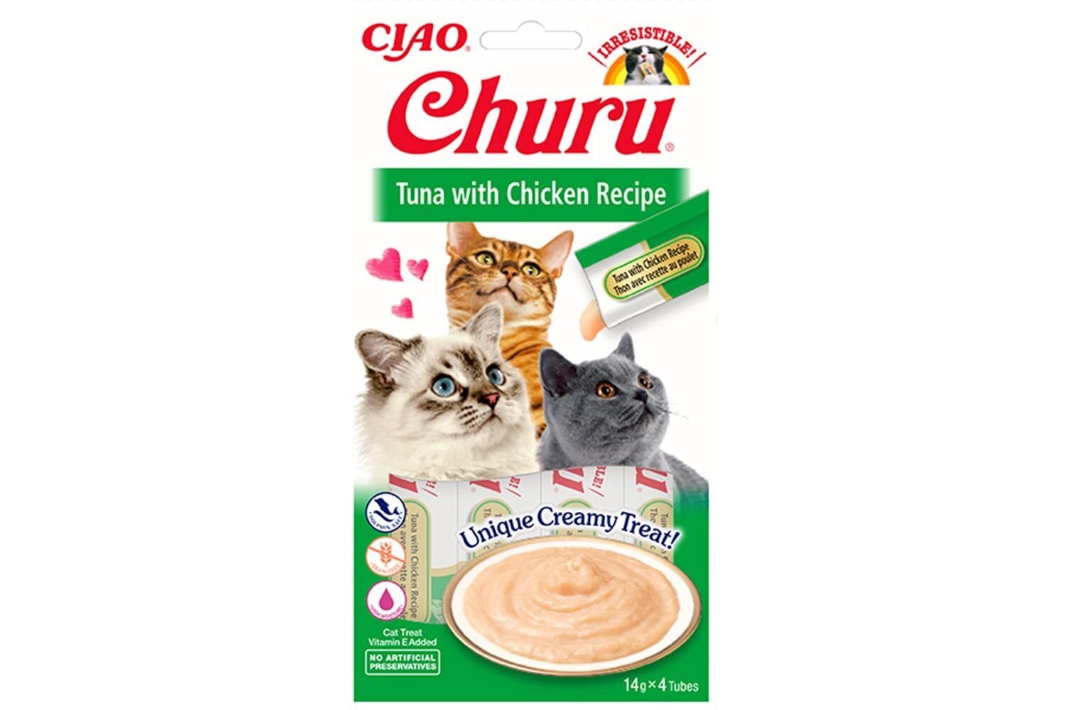 Ciao Churu Cream Ton Balıklı ve Tavuklu Kedi Ödül Kreması 4 x 14 G