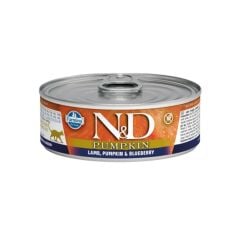 ND Balkabaklı Tahılsız Kuzulu Yaban Mersinli Yetişkin Kedi Konservesi 80 Gr