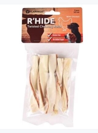 Flamingo R Hide Tavuklu Glutensiz Bükülmüş Köpek Ödül Maması