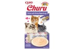 Ciao Churu Cream Tavuklu ve Karidesli Kedi Ödül Kreması 4 x 14 Gr