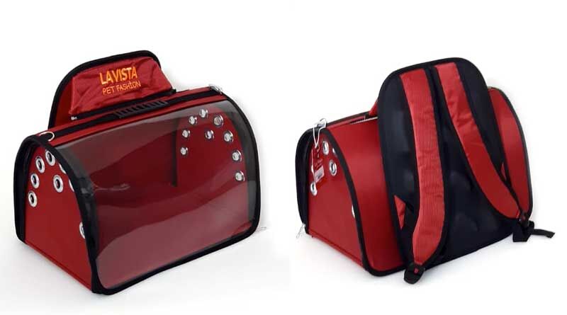 LAVİSTA Tomris Şeffaf Sırt Flybag Kırmızı