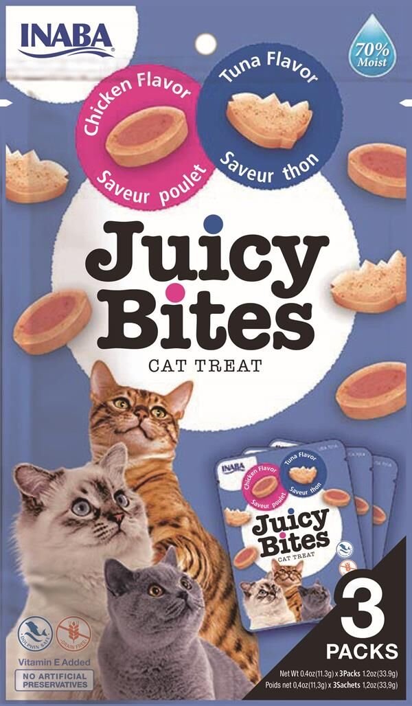 Inaba Juicy Bites Tavuklu ve Tuna Balıklı Kedi Ödül Maması