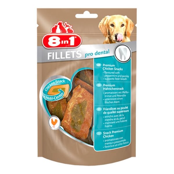 8 in 1 Fillets Pro Breath Nefes Tazeleyici Köpek Ödülü 80 gr Small
