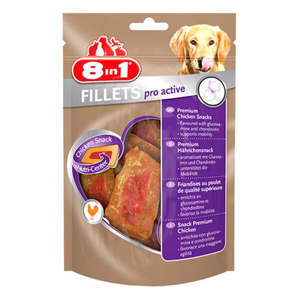 8 in 1 Fillets Pro Active Köpek Ödül Maması 80 gr Small