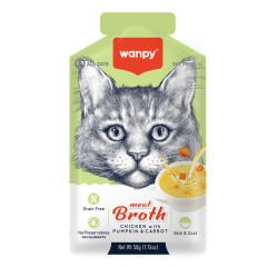 Wanpy Kediler için Bal Kabağı & Havuçlu Tavuk Eti Çorbası 50 G