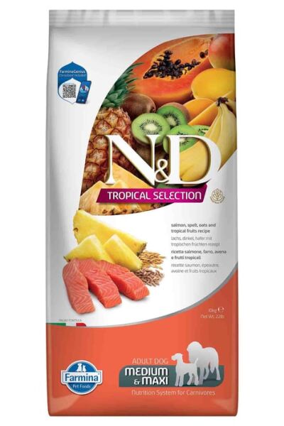 N&D Dog Tropıcal Selectıon Salmon Adult Med/Max 10 Kg