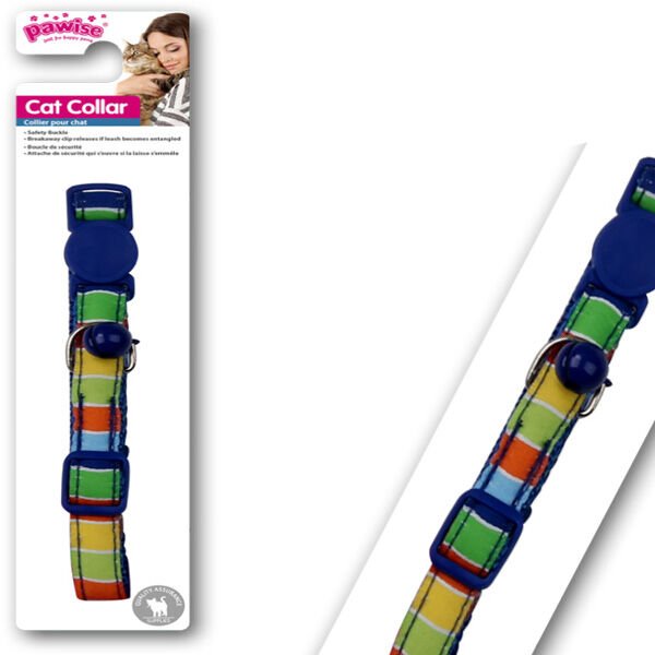 Pawise Kediler İçin Şerit Desenli Boyun Tasma P28014UP
