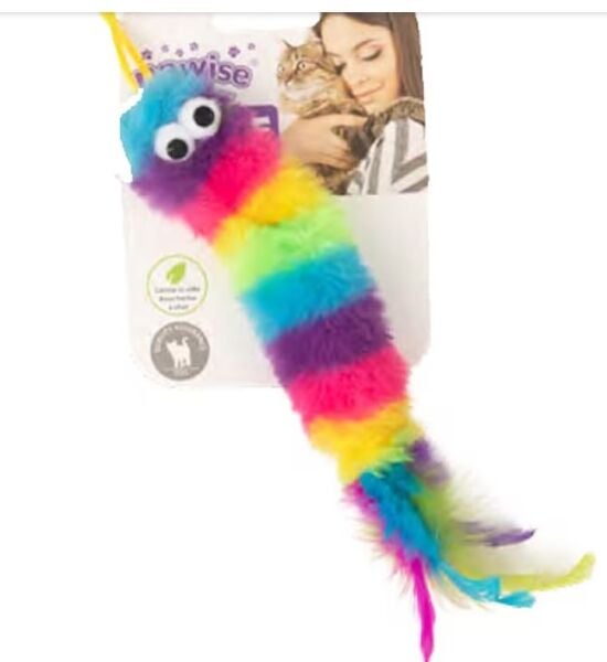 Pawise Örgü Kedi Oyuncağı Gökkuşağı Kurtçuk