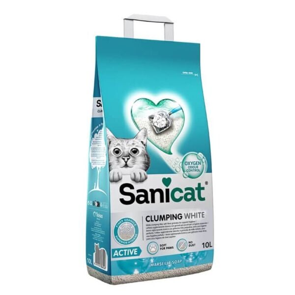 Sanicat Active Marsilya Sabunlu Topaklanan Kedi Kumu 10l