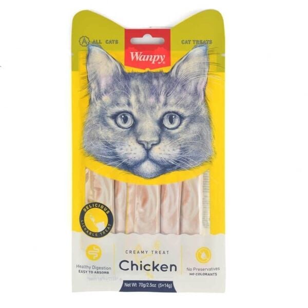 Wanpy Tavuk 12'li-Krema Kedi Ödülü 5x14 gr RA-049