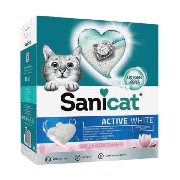 Sanicat Active White Lotus Çiçeği Topaklanan Kedi Kumu 6l