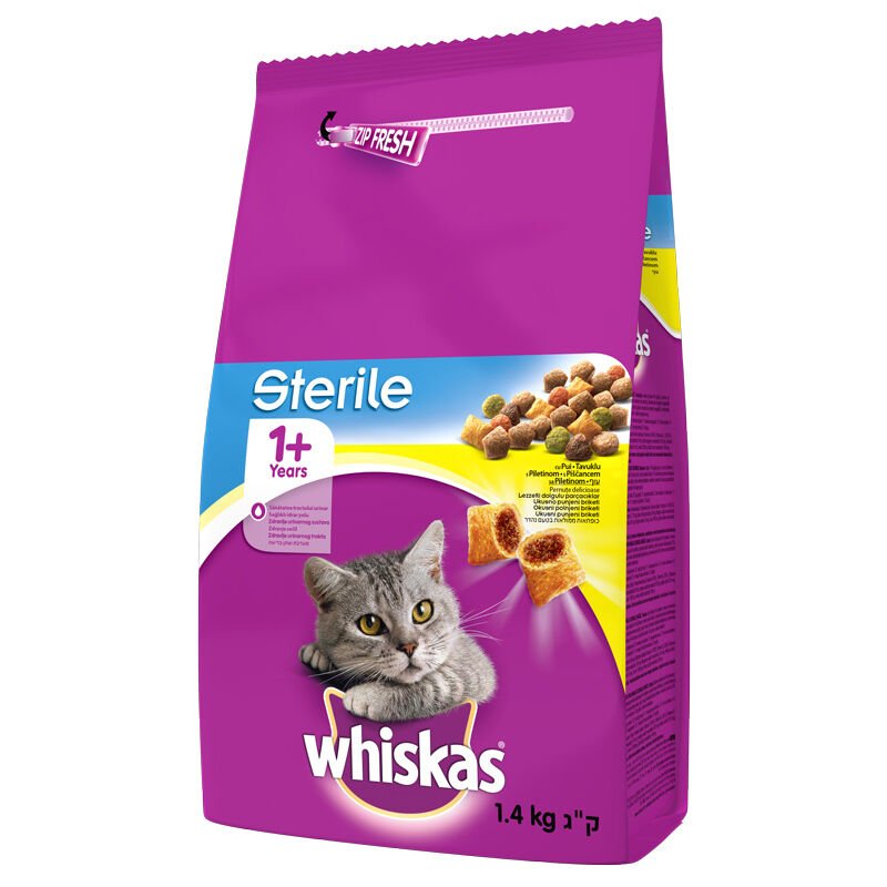 Whiskas Tavuklu Kısırlaştırılmış Yetişkin Kuru Kedi Maması 1,4 kg