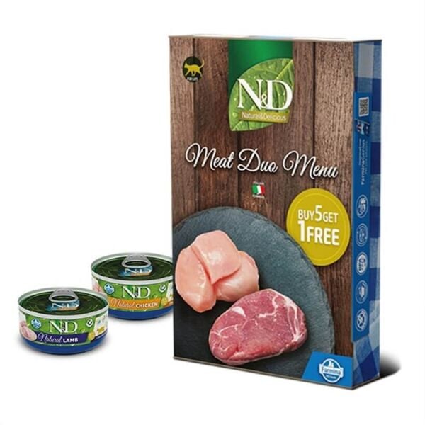 N&D Natural Tavuk Kuzu Et Menu 70*6 al 5 öde 420 gr