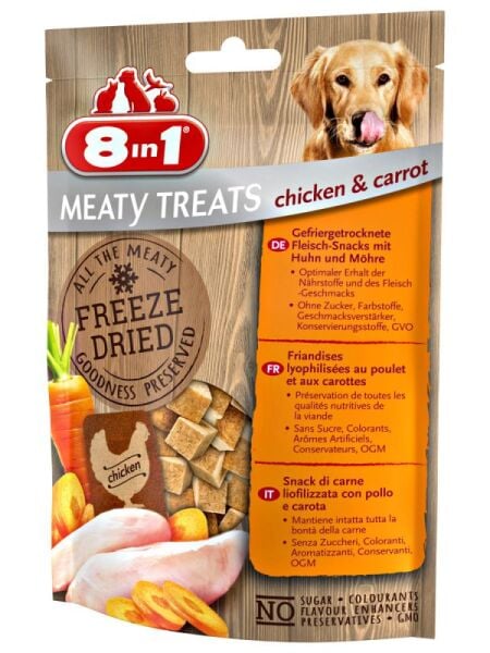 8IN1 Dondurularak Kurutulmuş Chicken & Carrot 50 Gr